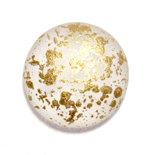 Crystal Mat Gold Splash Cabochon Par Puca 18mm 1st