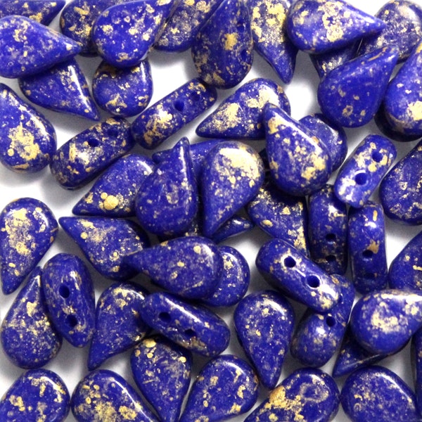 Opaque Blue Gold Splash Amos 10g