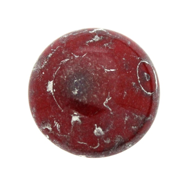 Opaque Red Patina Silver Cabochon Par Puca 18mm 1st