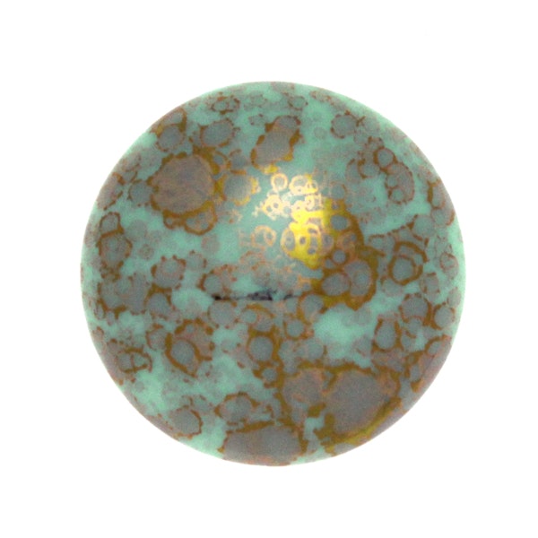 Opaque Aqua Teracota Bronze Cabochon Par Puca 25mm 1st