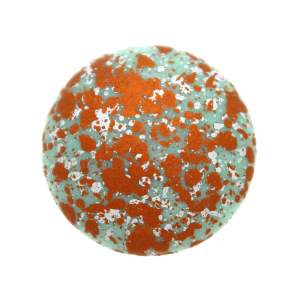 Opaque Aqua Tweedy Copper Cabochon Par Puca 25mm 1st