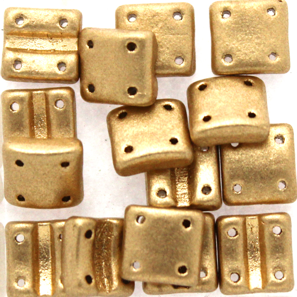 Aztec Gold Fixer Bead Vertical Holes 5g