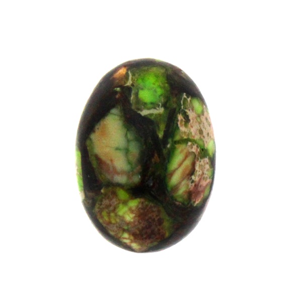 Regalite Flak Ljusgrön Cabochon Oval 25x18mm 1st