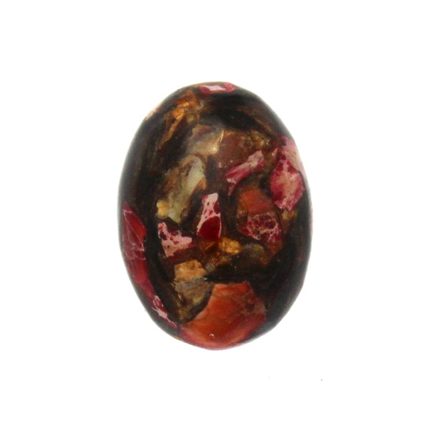 Regalite Flak Röd Oval Cabochon 25x18mm 1st