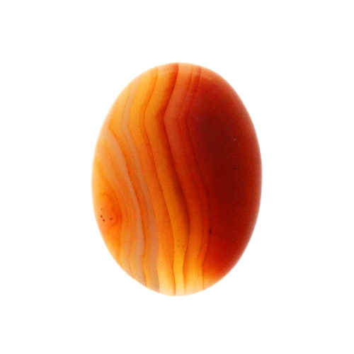 Orange Randig Agat Cabochon Oval 30x22mm 1st