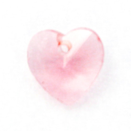 Pink Hjärta Glas 10x10mm 1st