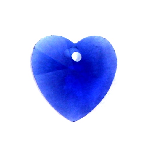 Cobalt Hjärta Glas 10x10mm 1st