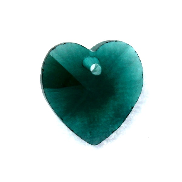 Emerald Hjärta Glas 10x10mm 1st
