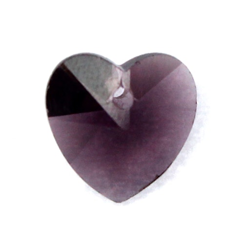 Purple Hjärta Glas 10x10mm 1st