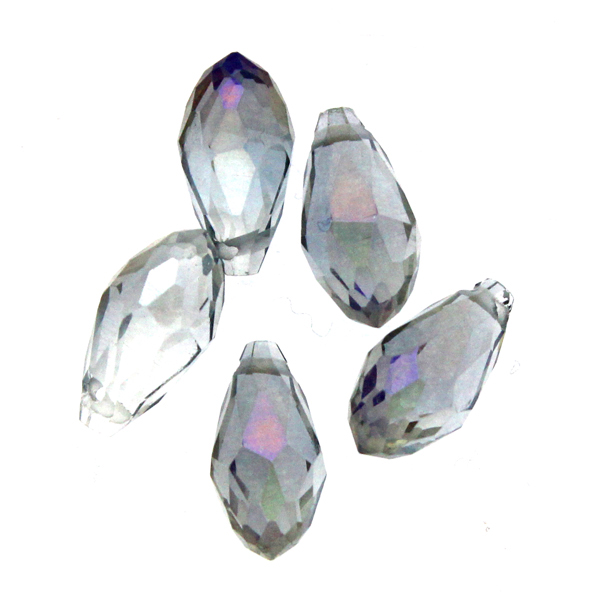 Crystal Purple Luster Droppe Glas 12x6mm 1st