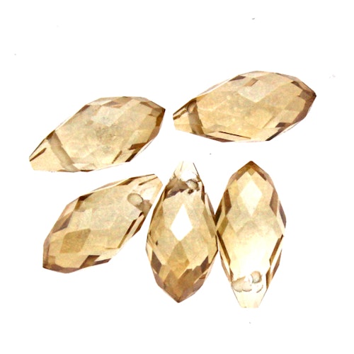 Crystal Gold Shade Droppe Glas 12x6mm 1st