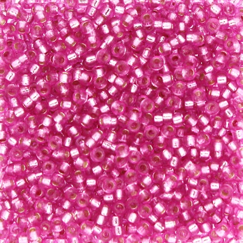 Duracoat Silverlined Dyed Pink Parfait 15-4267 Miyuki Seedbeads 15/0 5g