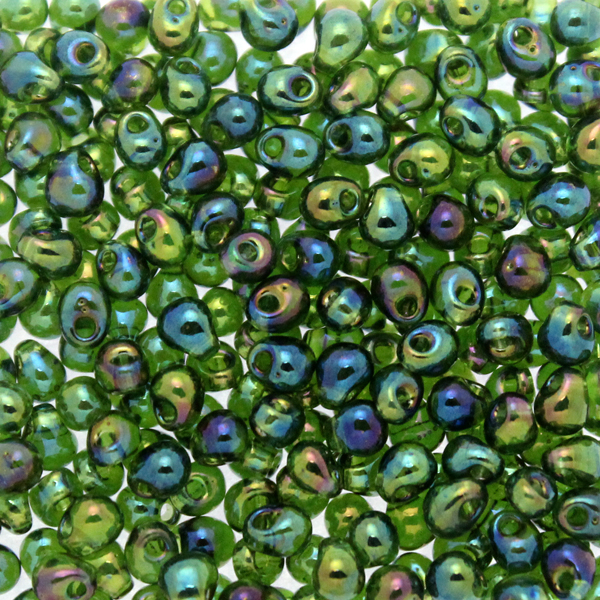 Transparent Olive Green AB DP-0288 Miyuki Drops 3,4mm 10g