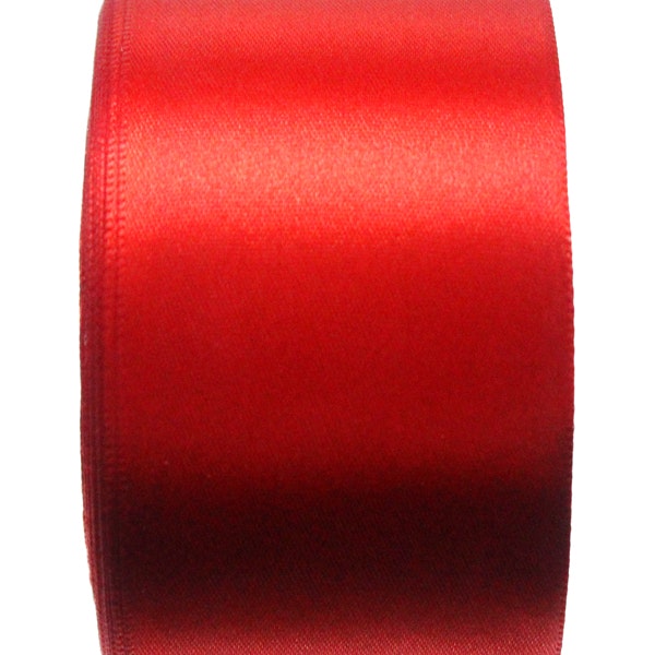 Röd Satinband 50mm 1m