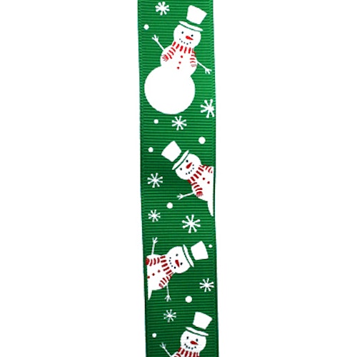 Tryckt Julmotiv polyesterband 25mm 1m