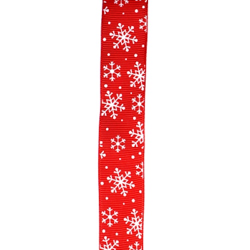 Tryckt Julmotiv polyesterband 25mm 1m