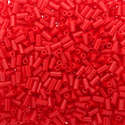 Opaque Red BGL1-0408 Miyuki Bugle Beads 3mm 10g