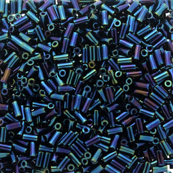 Metallic Dark Blue Iris BGL1-0452 Miyuki Bugle Beads 3mm 10g