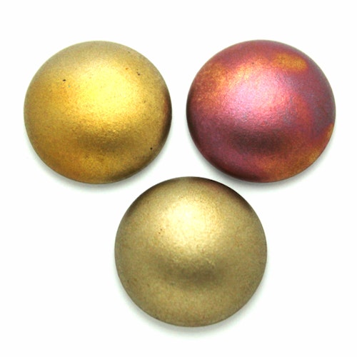 Gold Metallic Iris Cabochon Par Puca 18mm 1st