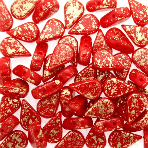 Opaque Red Gold Splash Amos 10g