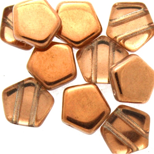 Crystal Capri Gold Pego Bead 10mm 10st