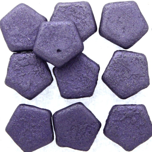 Alabaster Etched Metallic Violet Pego Bead 10mm 10st