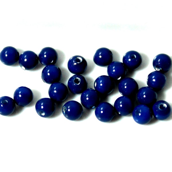 Dark Lapis Swarovski Pearls 3mm 24st