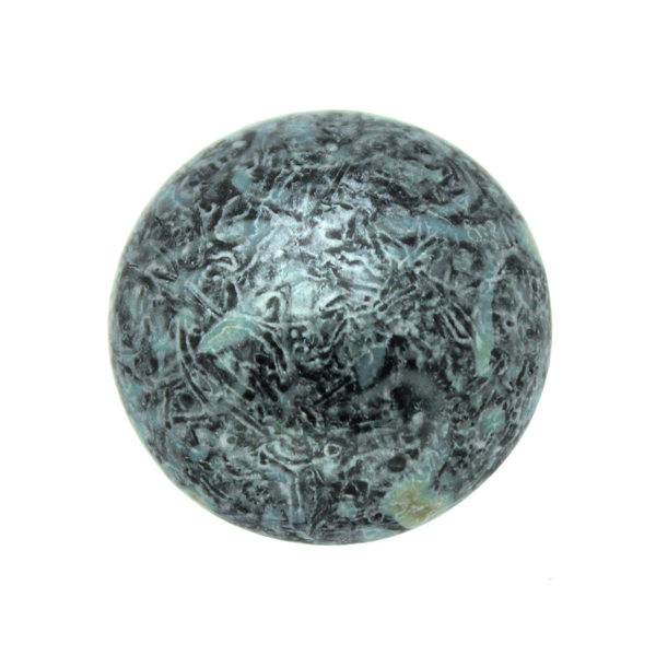 Metallic Mat Old Silver Spotted Cabochon Par Puca 25mm 1st