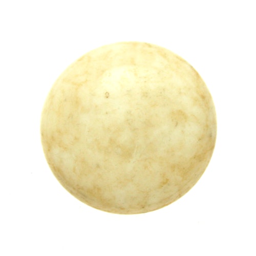 Opaque White Beige Luster Cabochon Par Puca 25mm 1st