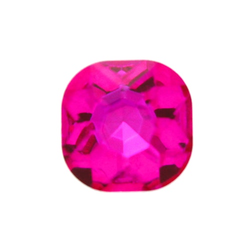 Hot Pink Kinesisk Strass Cushion Square 12mm 2st