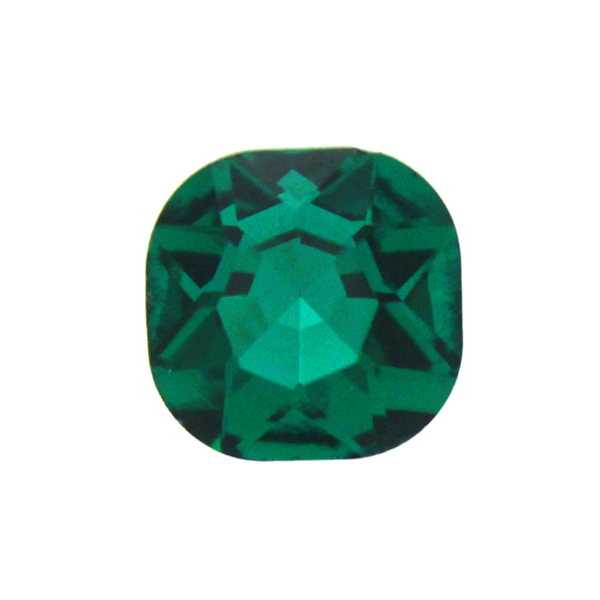 Emerald Kinesisk Strass Cushion Square 12mm 2st