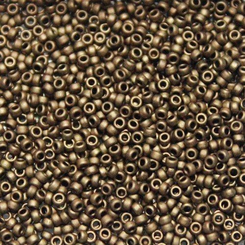 Matte Metallic Dark Bronze 15-2006 Miyuki Seedbeads 15/0 5g