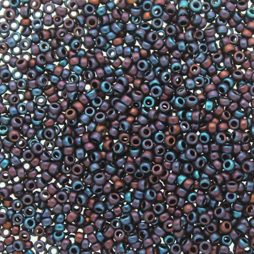 Matte Metallic Dark Raspberry Iris 15-2005 Miyuki Seedbeads 15/0 5g