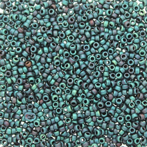 Matte Metallic Blue Iris 15-2009 Miyuki Seedbeads 15/0 5g
