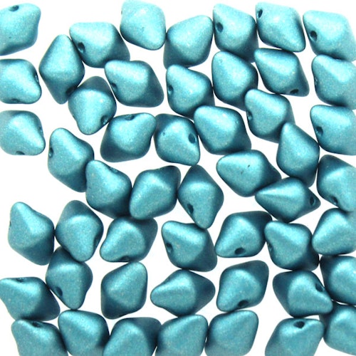 Alabaster Metallic Aqua Spiky Button 50st