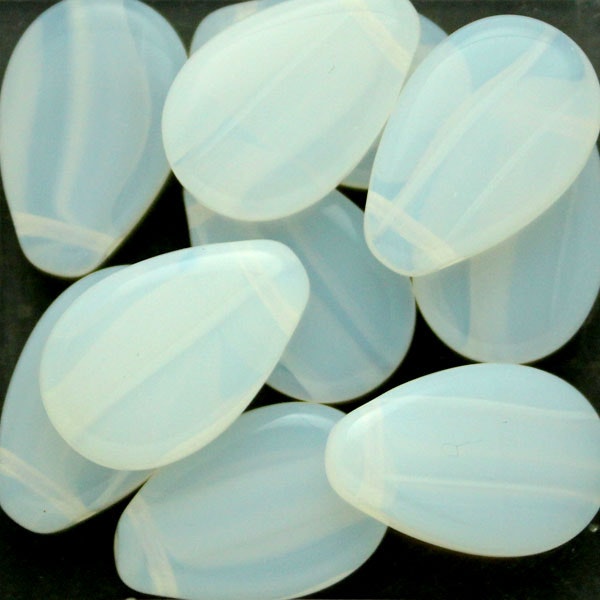 White Opal Pear Drop 18x12mm 1st