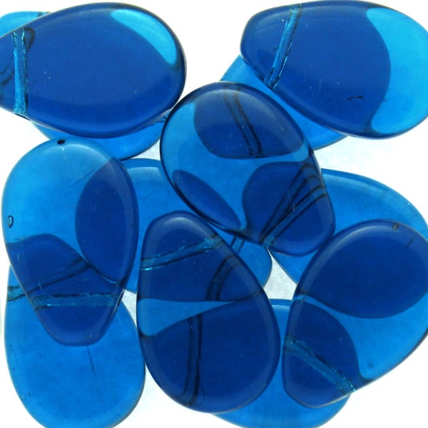 Capri Blue Pear Drop 18x12mm 10st