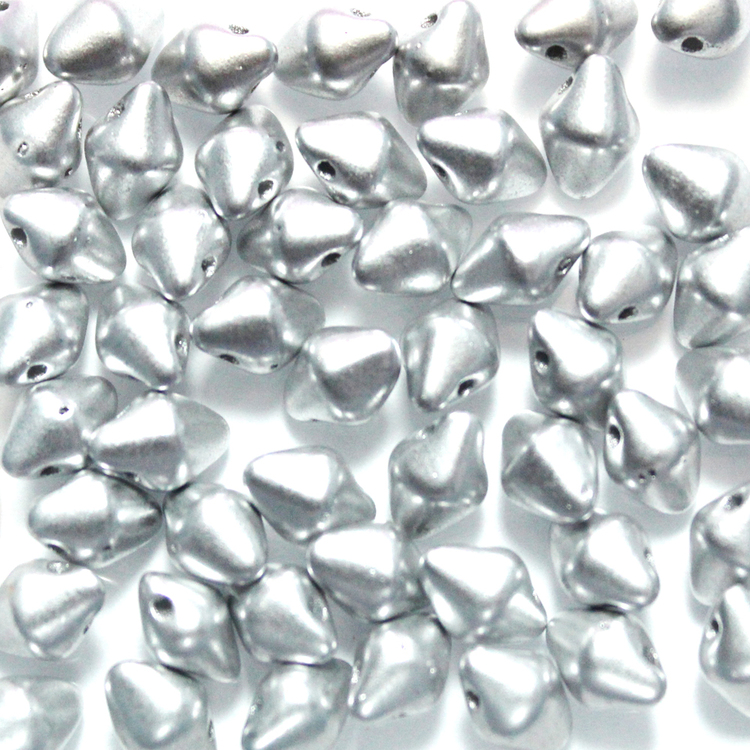 Aluminium Silver Spiky Button 50st