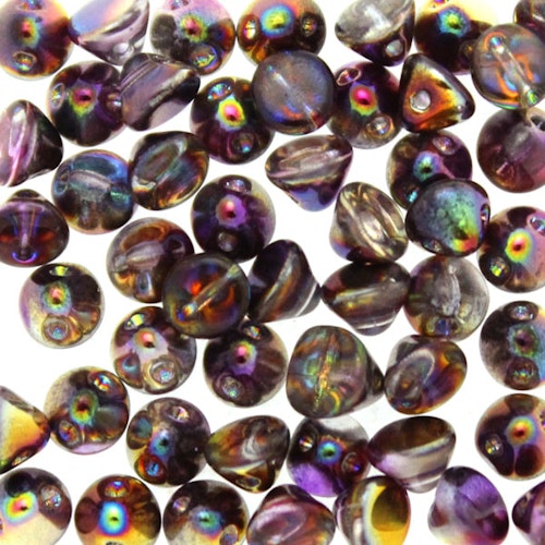Crystal Magic Purple Button Bead 50st