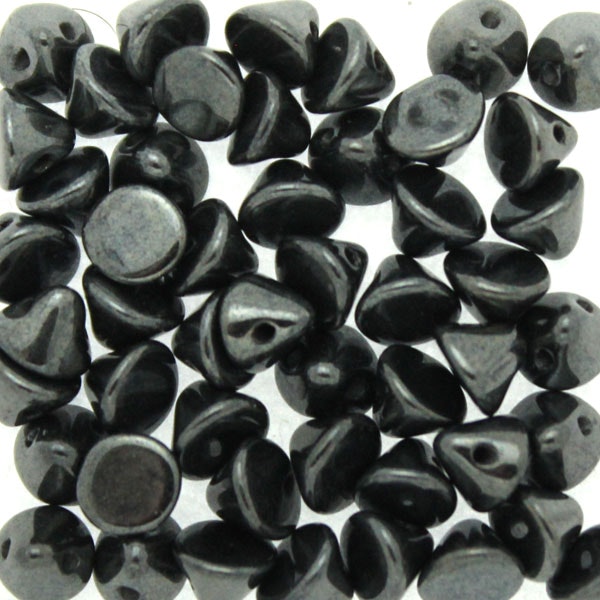 Jet Hematite Button Bead 50st