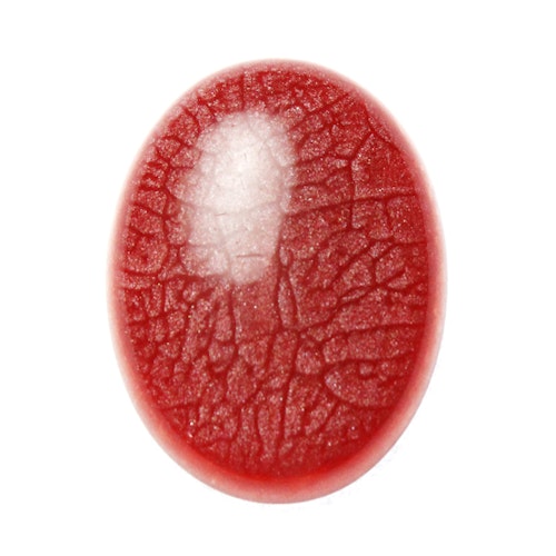 Red Shimmer Resincabochon 40x30mm 1st