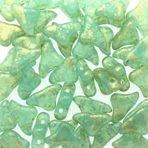 Green Aqua Opal Gold Splash Helios 10g