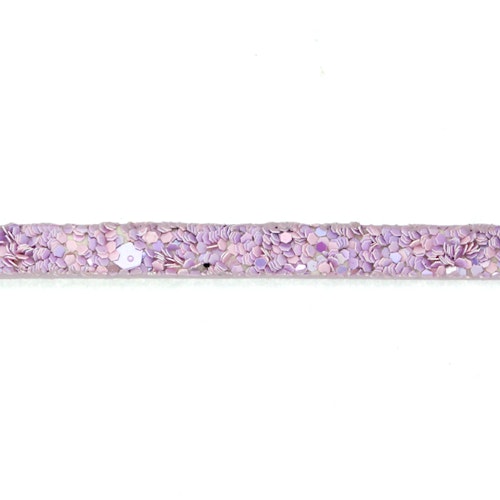 Violet Glitter Imitationsläder 5mm Platt 20cm