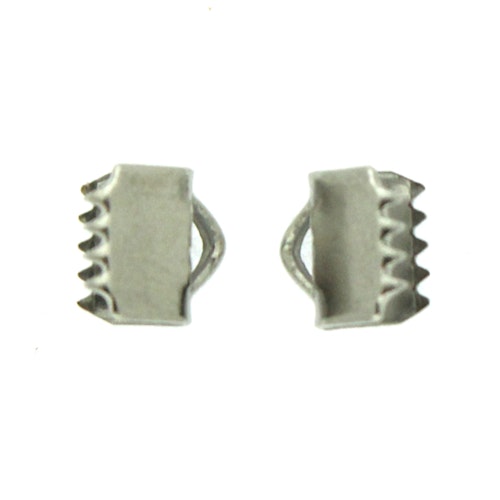 Mörkt Silverfärgat Ändfäste 6mm 4st