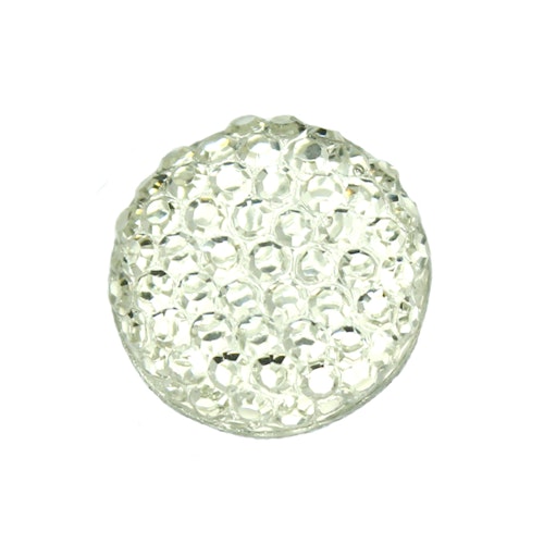 Silver Resincabochon Strass 12mm 1st