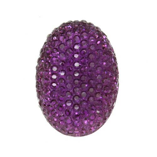 Purple Resincabochon Strass Oval 25x18mm 1st