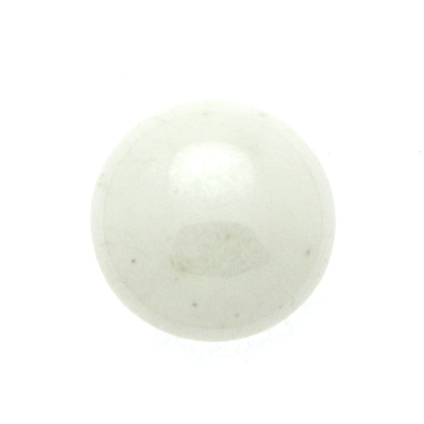 Opaque White Luster Cabochon Par Puca 14mm 1st