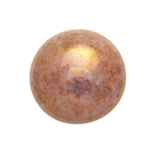 Opaque White Vega Luster Cabochon Par Puca 18mm 1st