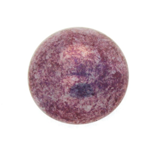 Opaque White Lila Vega Luster Cabochon Par Puca 18mm 1st