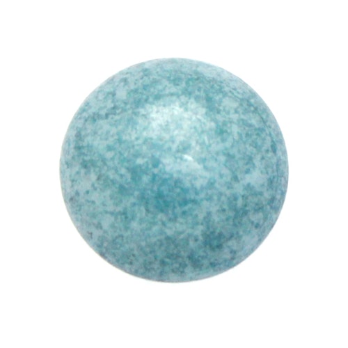 Opaque White Blue Luster Cabochon Par Puca 18mm 1st